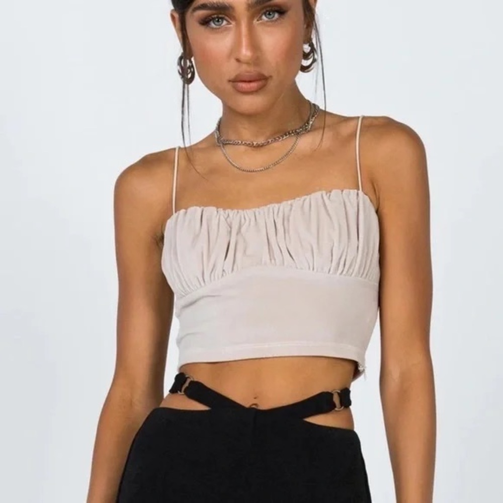 Princess Polly Pia Top Beige